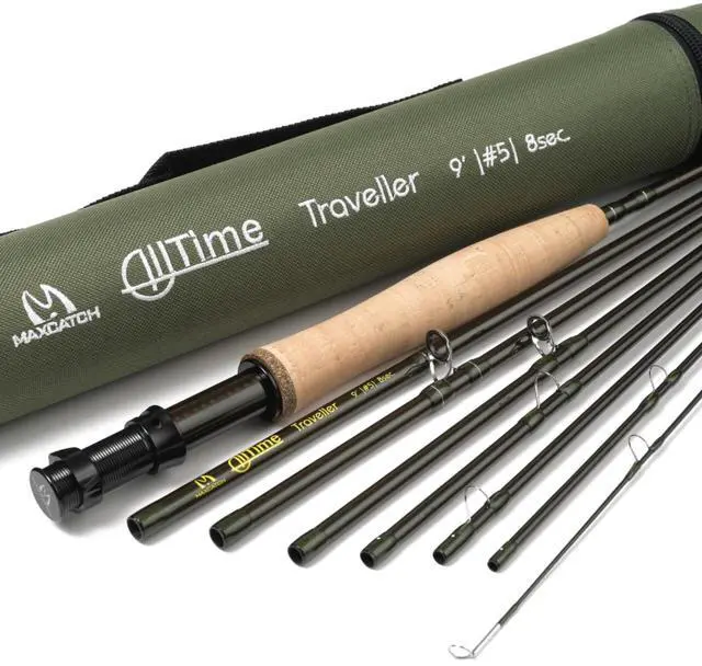 Main image of Maxcatch Alltime Travel Fishing Rod-Ultra Compact for Backpacking 8-Piece 9ft with Rod Tube (Size: 5/6/8wt)