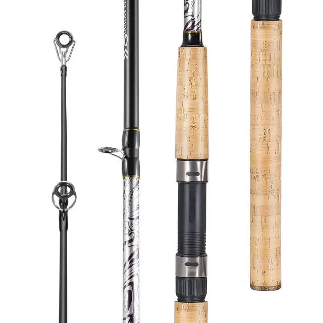 Alt view image 3 of 7 - Spinning & Casting Rods, Strong Carbon&Glass Composite Fishing Rod with Stainless Steel Line Guides for Bass, Trout, Panfish, Catfish