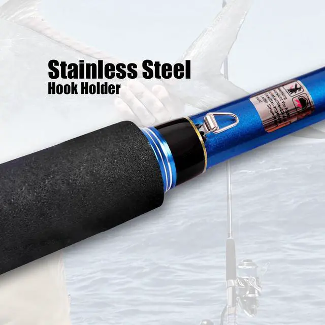 Alt view image 4 of 7 - 2-Piece Saltwater Spinning Fishing Rod Offshore Graphite Portable Fishing Rod (7 Feet)