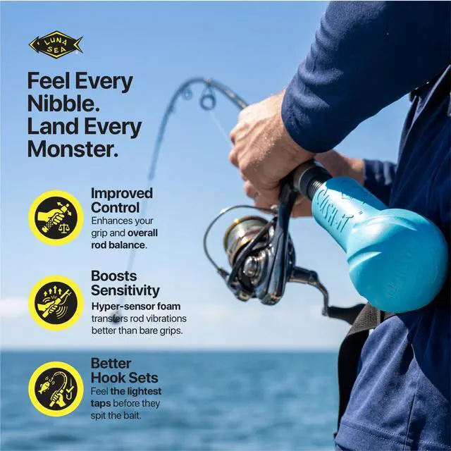 Alt view image 5 of 7 - Floating Fishing Rod Butt Cushion Rod Float for Offshore Fishing Rods, Heavy Duty Rod Butt Pad Comfort Protector for Tuna Marlin Halibut Catfish Saltwater Rods Big Game Cush-It Rod Cushion