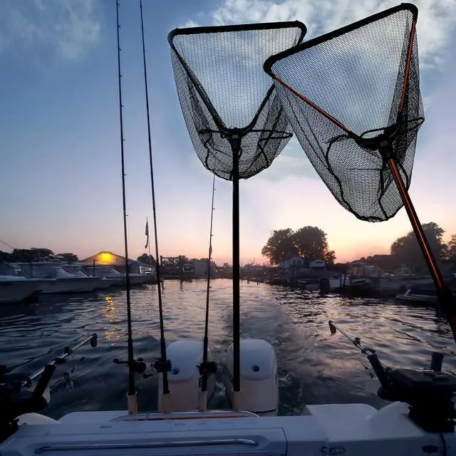 Alt view image 7 of 7 - Folding Aluminum Fishing Landing Net Fish Net with Extending Telescoping Pole Handle