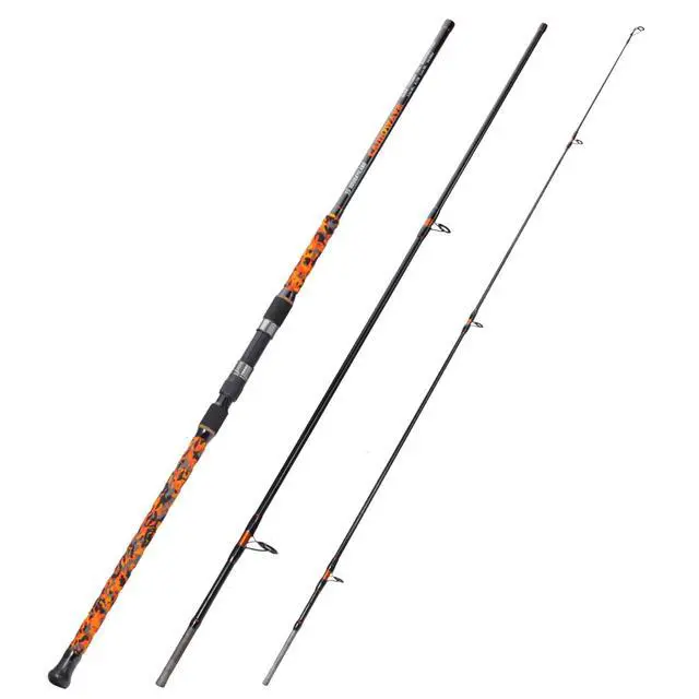 Alt view image 2 of 7 - Surf Spinning Fishing Rod Carbon Travel Surf Rod M/MH 3 Piece Spinning Fishing Rod 9'/10'/11'/12'