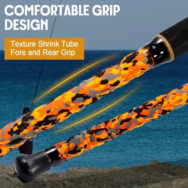 Alt view image 3 of 7 - Surf Spinning Fishing Rod Carbon Travel Surf Rod M/MH 3 Piece Spinning Fishing Rod 9'/10'/11'/12'