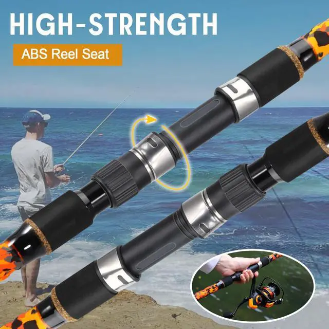 Alt view image 6 of 7 - Surf Spinning Fishing Rod Carbon Travel Surf Rod M/MH 3 Piece Spinning Fishing Rod 9'/10'/11'/12'