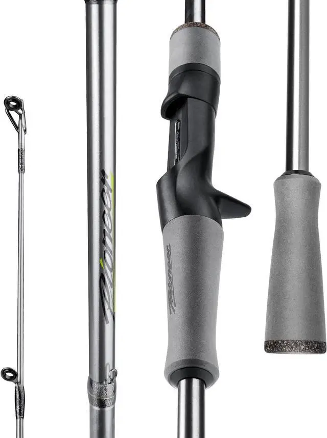 Main image of Pioneer Fishing Rod 2-Piece Baitcaster Rod & Spinning Rod | Ideal for Bass Trout Walleye Freshwater All-Purpose Rod. 24T Carbon Fiber EVA Handle Titanium Oxide Guide Rings
