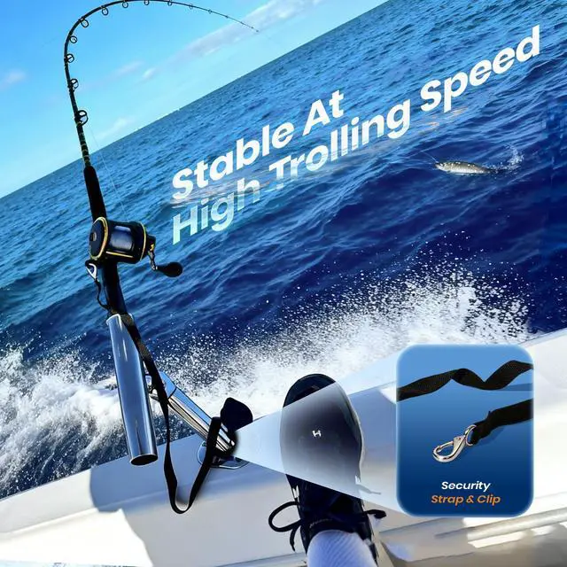 Alt view image 4 of 6 - Outrigger Fishing Rod Holders for Trolling 2 Pack,Stainless Steel Fishing Pole Holder Outrigger for Marine Yacht, Boat, Kayak, Camper, Truck, RV
