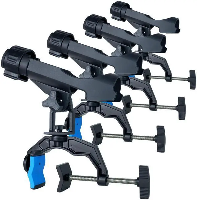 Main image of Fishing Rod Holders for Boat, Upgraded Fishing Rod Holder with Enlarge Clamp Innovative Dual-V Shaped Design Fit Round/Square Tube Boat Fishing, Fishing Gifts for Men