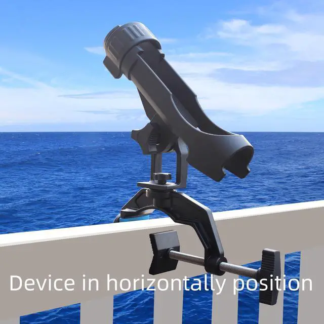 Alt view image 5 of 6 - Fishing Rod Holders for Boat, Upgraded Fishing Rod Holder with Enlarge Clamp Innovative Dual-V Shaped Design Fit Round/Square Tube Boat Fishing, Fishing Gifts for Men