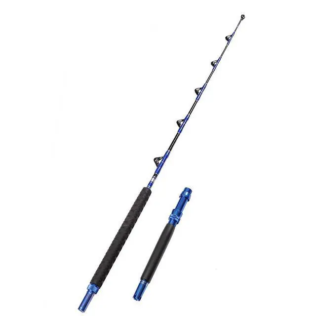 Alt view image 2 of 7 - 2-Piece Saltwater Offshore Heavy Bent/Straight Butt Trolling Rod Fishing Roller Rod Conventional Boat Deep Sea Fishing Pole (5'1"/5'6"/6'/6'6",30-50lb/50-80lb/80-120lb)