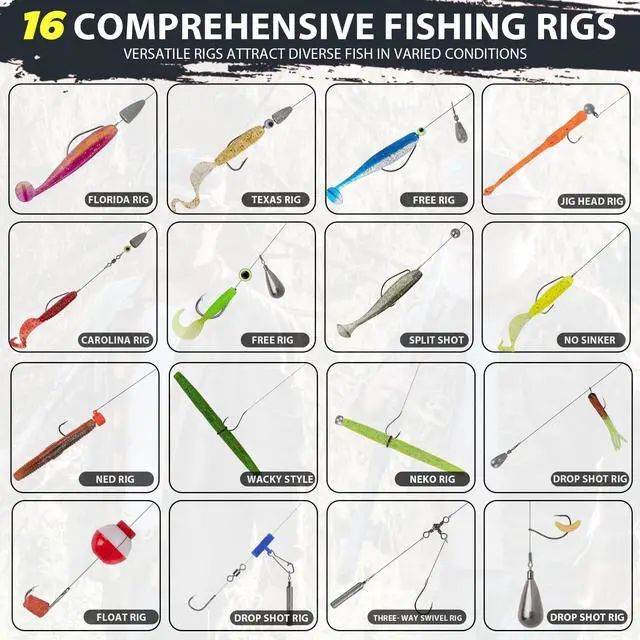 Alt view image 4 of 7 - Fishing Lures Kit, Bass Fishing Gear Kit for Freshwater Tackle Box with Tackle Included Topwater Baits, Swimbaits, Frog, Fsihing Bait Accessories Gift for Men