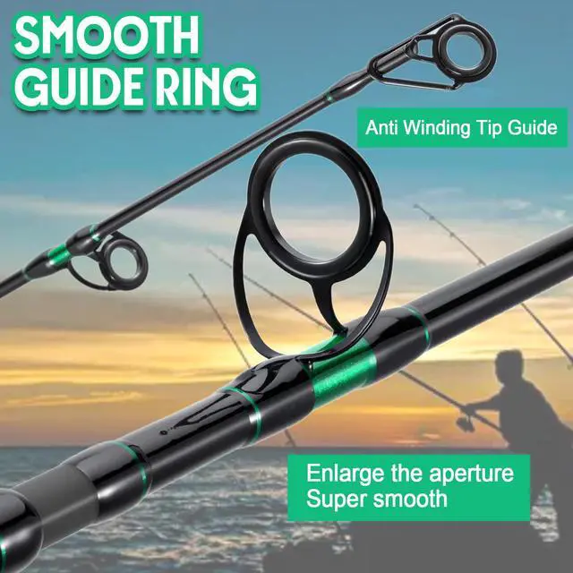 Alt view image 5 of 7 - Surf Spinning Fishing Rod Carbon Travel Surf Rod M/MH 3 Piece Spinning Fishing Rod 9'/10'/11'/12'