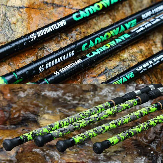 Alt view image 7 of 7 - Surf Spinning Fishing Rod Carbon Travel Surf Rod M/MH 3 Piece Spinning Fishing Rod 9'/10'/11'/12'