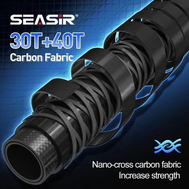Alt view image 3 of 7 - Riveria Ultralight Fishing Rod, BFS,Carbon Fiber | Spinning Baitcasting Rod,10 Piece Casting Rod for Freshwater Bass Trout, Fuji O Ring Guide, EVA Handle, Fast