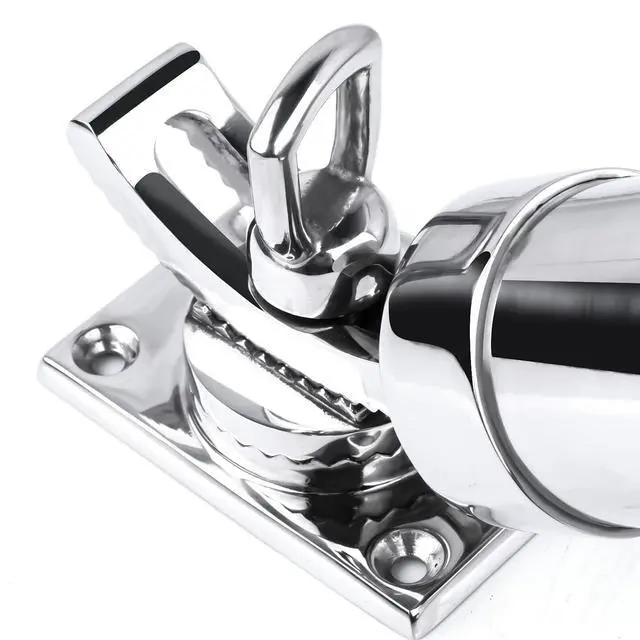 Alt view image 4 of 6 - Deck Mount Fishing Rod Holder, Marine Grade Stainless Steel Adjustable Fishing Rod Holders, Support for Marine Boat Yacht