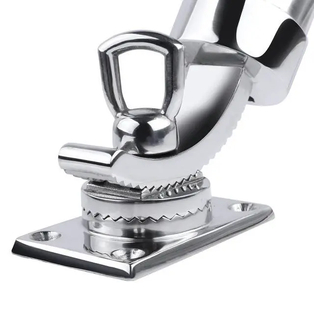 Alt view image 5 of 6 - Deck Mount Fishing Rod Holder, Marine Grade Stainless Steel Adjustable Fishing Rod Holders, Support for Marine Boat Yacht
