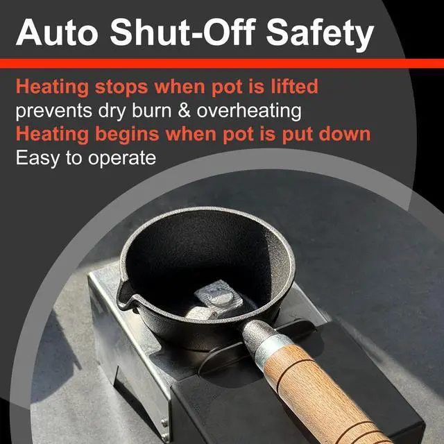 Alt view image 2 of 7 - MMasters Fast-Heating Electric Lead Melting Pot 80 Oz Capacity | Ideal for Bullet Casting & Fishing Weight Molds | Portable Lead Ingots Melter for Reloading & DIY Metal Projects (Below 750 Metal)