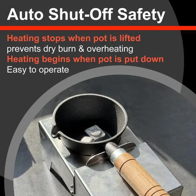 Alt view image 2 of 7 - MMasters Fast-Heating Electric Lead Melting Pot 80 Oz Capacity | Ideal for Bullet Casting & Fishing Weight Molds | Portable Lead Ingots Melter for Reloading & DIY Metal Projects (Below 750 Metal)