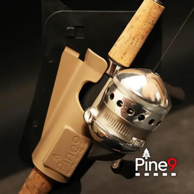 Alt view image 6 of 7 - Ambie Fishing Rod Hip Holster - Patented Ambidextrous Quick-Draw Fishing Pole Holder, Made in USA - Spinning, Baitcaster & Centerpin Reels - Fits Any 1.5" Belt