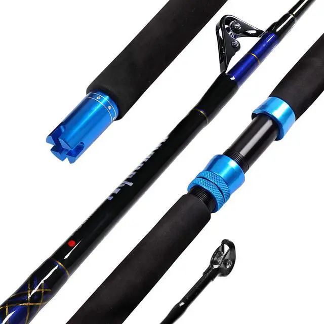 Main image of 1-Piece Saltwater Offshore Trolling Rod Conventional Boat Rod Carbon Fishing Pole(6 Feet, 30-50 lb/50-80 lb/80-120 lb)