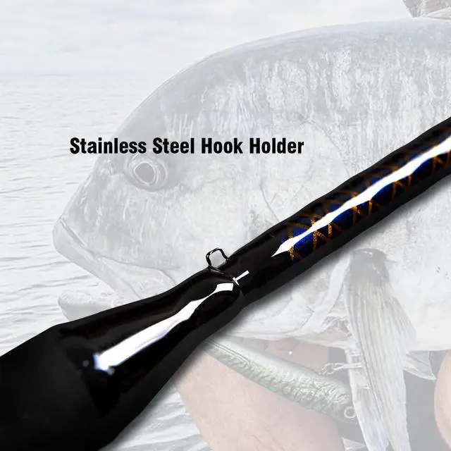Alt view image 5 of 7 - 1-Piece Saltwater Offshore Trolling Rod Conventional Boat Rod Carbon Fishing Pole(6 Feet, 30-50 lb/50-80 lb/80-120 lb)