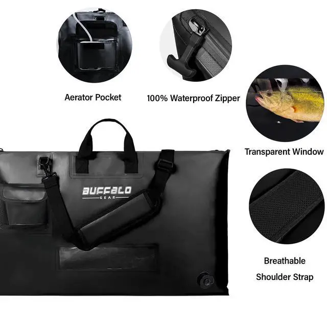 Alt view image 4 of 6 - Fish Tournament Weigh in Bag for Bass Fishing, Heavy Duty Fish Bag for Caught Fish Waterproof,Leakproof,Puncture Resistant