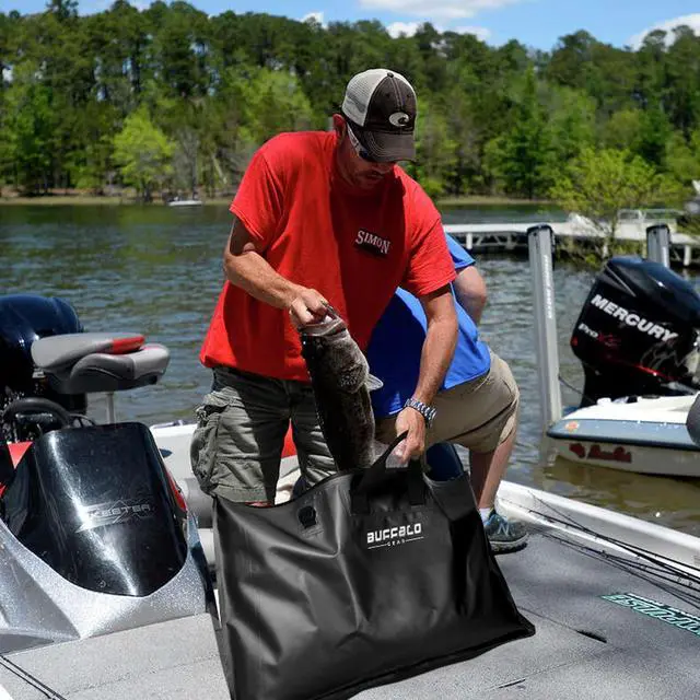 Alt view image 5 of 6 - Fish Tournament Weigh in Bag for Bass Fishing, Heavy Duty Fish Bag for Caught Fish Waterproof,Leakproof,Puncture Resistant