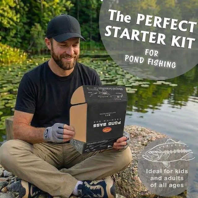 Alt view image 5 of 7 - Pond Bass Premium Box, 7 Freshwater Fishing Lures for Pond and Lake Fish, Mystery Selection Tackle Box with Surprise Bass Lures, Fishing Gear Accessories