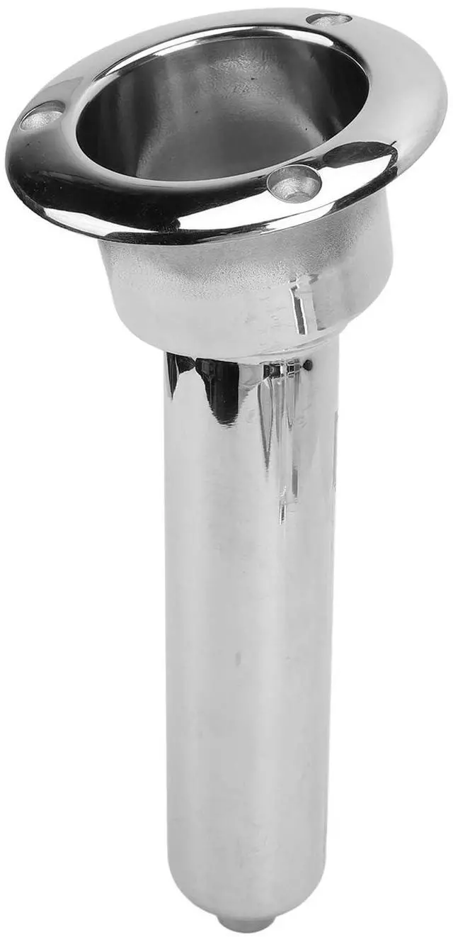 Main image of Heavy Duty Stainless Steel Deluxe Rod Holders, 2 in 1 Flush Mount Fishing Rod Pole Holders, 0 15 30 Degree Boat Fishing Rod Cup Holder 280mm Round Top Cup Holder for Yacht Ship