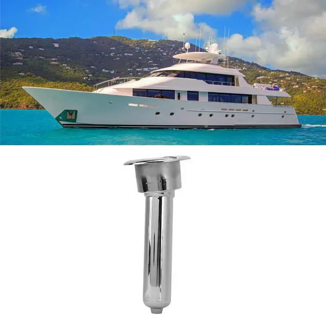 Alt view image 3 of 7 - Heavy Duty Stainless Steel Deluxe Rod Holders, 2 in 1 Flush Mount Fishing Rod Pole Holders, 0 15 30 Degree Boat Fishing Rod Cup Holder 280mm Round Top Cup Holder for Yacht Ship