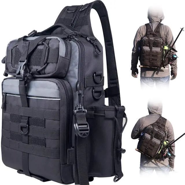 Main image of Outdoor Tackle Bag - Large Water-Resistant Fishing Backpack