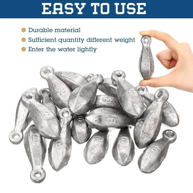 Alt view image 4 of 6 - 18 Pcs Bank Sinker Fishing Sinkers Weights Bank Weights for Ocean Saltwater Freshwater Surf Bass Catfish Fishing Casting Gear Tackle