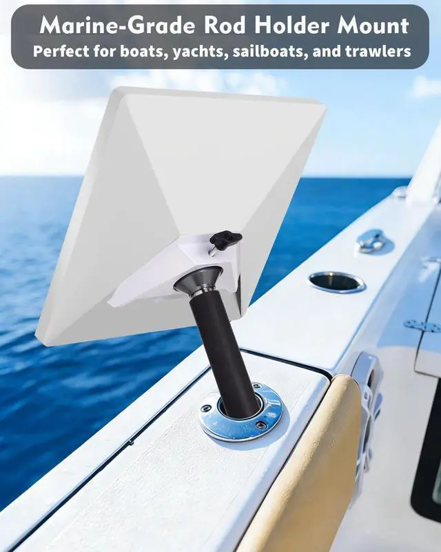 Alt view image 3 of 7 - Starlink Mini Rod Holder Mount, Marine-Grade 316 Stainless Steel Boat Mount with Pipe Adapter for Starlink Mini Antenna Perfect for Boats, Yachts, Sailboats, Trawlers & RVs