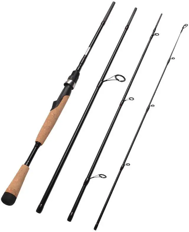 Main image of 4 Pieces Travel Spinning Rod Medium Carbon Spinning Fishing Rod Portable Fishing Rod