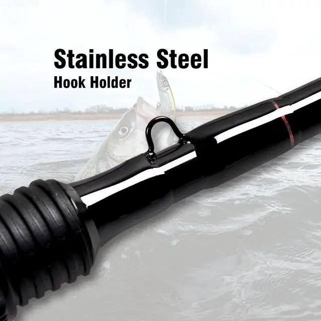 Alt view image 6 of 7 - 4 Pieces Travel Spinning Rod Medium Carbon Spinning Fishing Rod Portable Fishing Rod