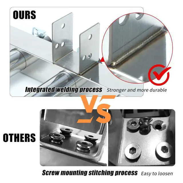 Alt view image 4 of 7 - Stainless Steel Hitch Fishing Rod Holder,Hitch Mount Rod Holder,One Piece Welding, with Buffer Foam,5-Tube Design for 2" Hitch Receivers with Anti Drop Quick Release Pin,Fishing Pole Holder
