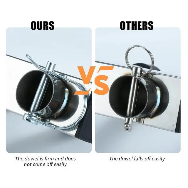Alt view image 6 of 7 - Stainless Steel Hitch Fishing Rod Holder,Hitch Mount Rod Holder,One Piece Welding, with Buffer Foam,5-Tube Design for 2" Hitch Receivers with Anti Drop Quick Release Pin,Fishing Pole Holder