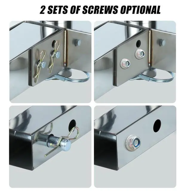Alt view image 7 of 7 - Stainless Steel Hitch Fishing Rod Holder,Hitch Mount Rod Holder,One Piece Welding, with Buffer Foam,5-Tube Design for 2" Hitch Receivers with Anti Drop Quick Release Pin,Fishing Pole Holder
