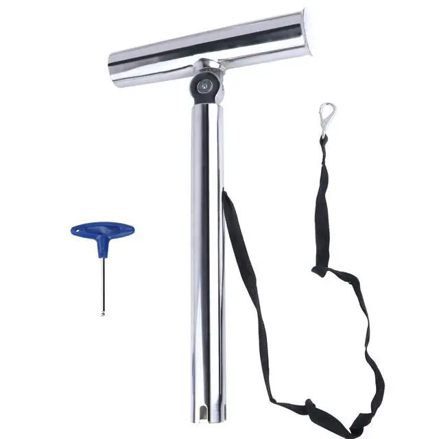 Alt view image 7 of 7 - Outrigger Fishing Rod Holders, 2Pcs Stainless Steel Outrigger Rod Holders Adjustable Pole Holder with Safety Strap & Quick-Release Clip for Pontoon Boats, Yachts, Fishing