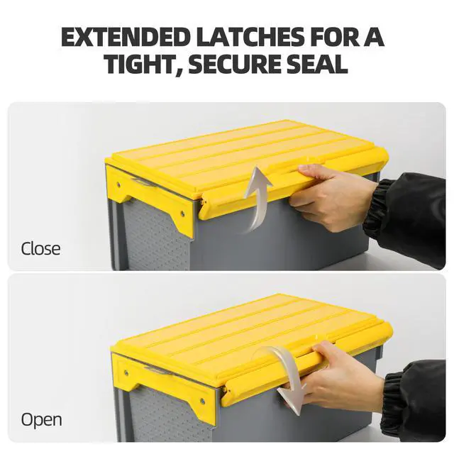 Alt view image 6 of 7 - Fishing Large Tackle Box Rigid Hard Lure Organizer for Hard Bait Storage, Capacity Multi-Slot Organizer for Home Storage & Outdoor Freshwater and Saltwater Fishing