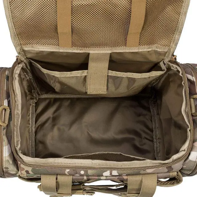 Alt view image 7 of 7 - Fishing Tackle Bag 5 Boxes with 60 Lures Included Loaded Stocked Tackle Box Set Spinner Lures Kit Freshwater Gear Equipment
