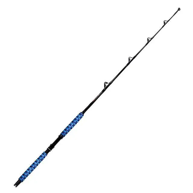 Alt view image 2 of 7 - Saltwater Fishing Rod 1 Piece Trolling Rod Deep Drop Sea Roller Rod Big Game Conventional Boat Heavy Duty Fishing Pole (5'6"/6',50-80lbs/80-120lbs/120-200lbs)