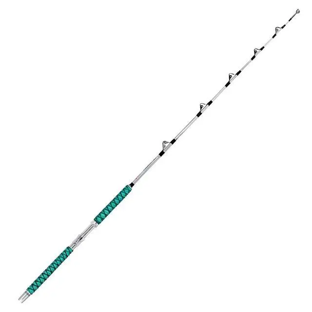 Alt view image 2 of 7 - Saltwater Fishing Rod 1 Piece Trolling Rod Deep Drop Sea Roller Rod Big Game Conventional Boat Heavy Duty Fishing Pole (5'6"/6',50-80lbs/80-120lbs/120-200lbs)
