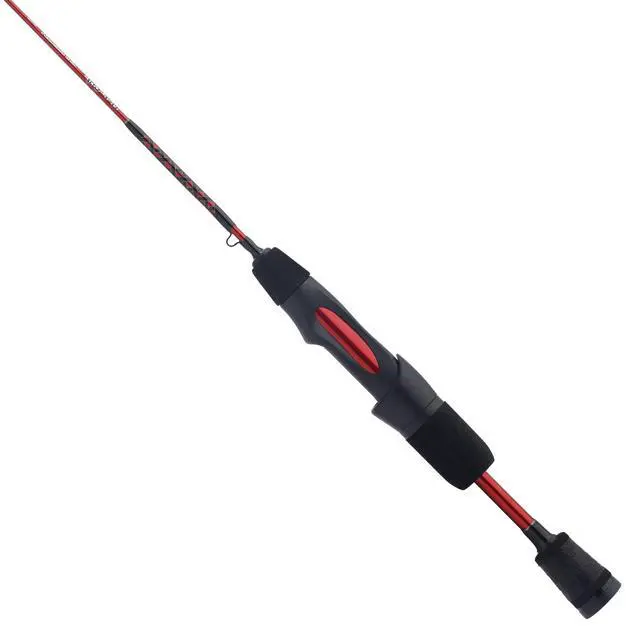 Alt view image 2 of 7 - 28" Carbon Ice Spinning Rod, 1 Piece Fishing Rod, Medium Light Rod Power, 2-6 lb Line Rating