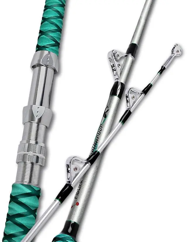 Main image of Saltwater Fishing Rod 1 Piece Trolling Rod Deep Drop Sea Roller Rod Big Game Conventional Boat Heavy Duty Fishing Pole (5'6"/6',50-80lbs/80-120lbs/120-200lbs)