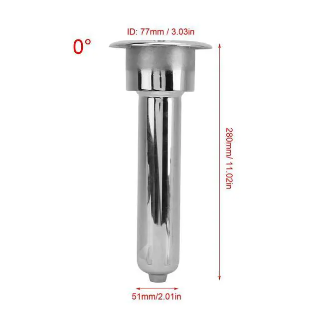 Alt view image 5 of 7 - Heavy Duty Stainless Steel Deluxe Rod Holders, 2 in 1 Flush Mount Fishing Rod Pole Holders, 0 15 30 Degree Boat Fishing Rod Cup Holder 280mm Round Top Cup Holder for Yacht Ship