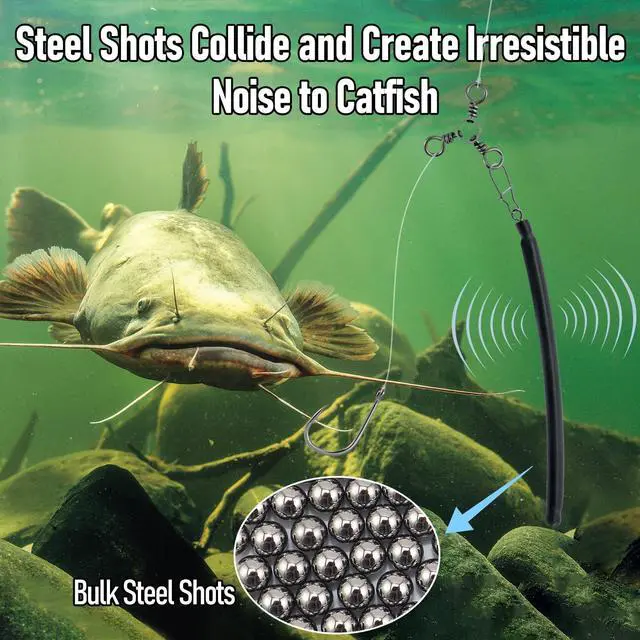Alt view image 4 of 7 - 6 Pack Dragging Weights for Catfishing, Drifting Weight Freshwater Fishing Sinkers Bottom Search Slip Stick Trolling Catfish Tackle Gear