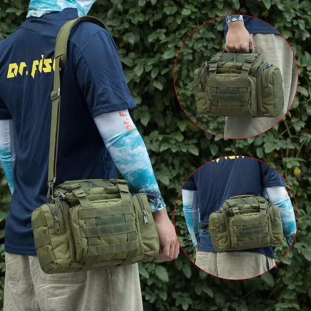 Alt view image 2 of 6 - Fishing Tackle Bag 5 Boxes with 60 Lures Included Loaded Stocked Tackle Box Set Spinner Lures Kit Freshwater Gear Equipment