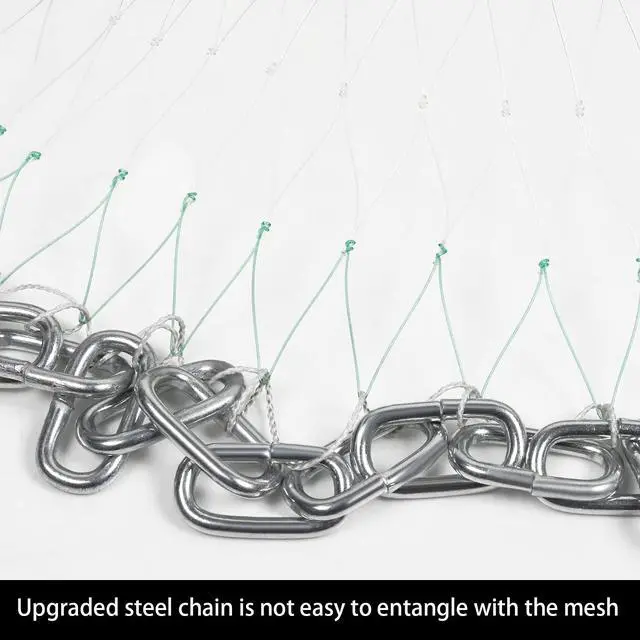 Alt view image 3 of 7 - 10/12/13.3/15ft Radius Large American Saltwater Fishing Cast Net for Bait Trap Fish, Easy Throw Thicken Nylon Line w/Upgraded Steel Chain Sinker, 5/8 Inches Mesh Size