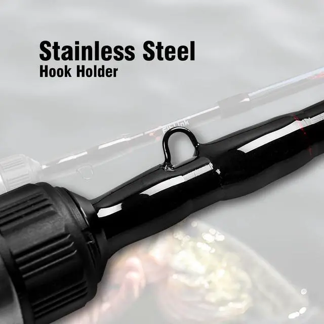 Alt view image 7 of 7 - 4 Pieces Travel Casting Rod Carbon Baitcasting Fishing Rod Portable Fishing Rod Baitcaster