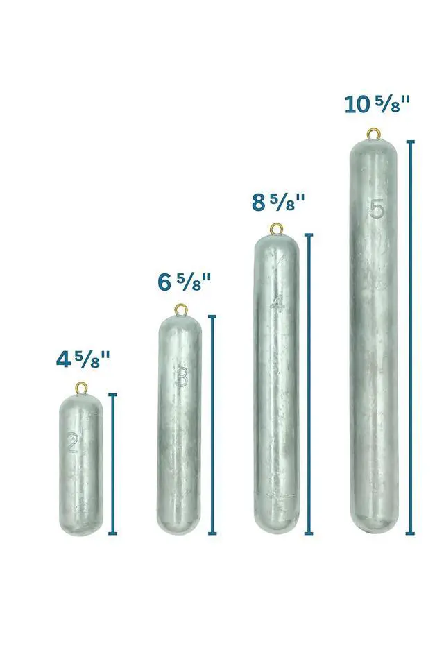 Alt view image 2 of 2 - Deep Drop Fishing Lead Weight Sinker, 2lb-5lb Available, Fits in Rodholder, Made in The USA